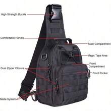 Tactical Shoulder Backpack Rover EDC Outdoor CCW Sling Bag Hiking Camping Pack Concealed Range Bag Hunting Daypack - Multicolor - View 5