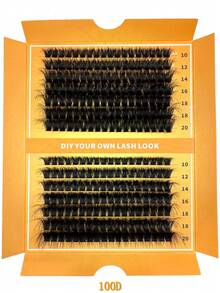 280/252/224/196/168 sợi Mi giả 8D cao cấp, mềm mại, tự làm - Độ dài hỗn hợp 10-20mm, mi cong kiểu Nga 0.07mm, dày và có thể tái sử dụng, tạo hiệu ứng ấn tượng cho người mới bắt đầu, dễ sử dụng - 14 hàng (Gói đa dạng 60D/80D/100D/120D/160D/200D) - D - Xem 15