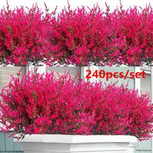 1/6/12 Peças Lavanda Artificial Flores Falsas, Plantas Artificiais de Arbusto Resistentes a UV de Plástico, Decoração de Arbusto Falso, Adequado para Jardim Externo, Varanda de Casa, Decoração Interna de Casa - Pink - Visão 10