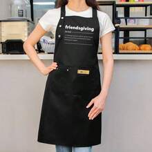 Thanksgiving Party Cooking Aprons For Men And Women| Polyester Chef Apron With Pockets, Suitable For The Kitchen, An Ideal Choice For Thanksgiving Feasts, Perfect For Tasting Food, Drinking And Having Fun - Một kích cỡ phù hợp cho tất cả - Xem 3