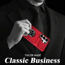 (Card Holder Function) (360° Rotating Stand) Military-Grade Rotating Phone Holder Stand + Shockproof Phone Case,Compatible With Apple 11/12/13/14/15/16 Pro Max, Galaxy S22/23/24/25+ And More - Red - View 5