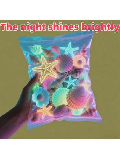 30/50/100 Ocean Luminescent Stones, Fluorescent Seashells, Fish Tank, Aquarium Landscape Luminescent Colored Starfish For Garden Aquarium Rock Fish Tanks/Aquariums/Plant Pots