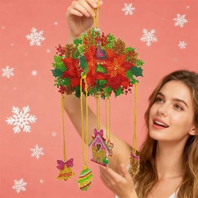 LaoJieYuan 2026 New Style DIY Wind Chime Kit 5D Diamond Art Hand-Eye Coordination Parent-Child Activity Visual And Auditory Enjoyment Holiday Decoration Diy Crafts Diamond Art Painting Diamond Painting Diamond Art Diamond Art Painting Christmas Decorations Halloween Decorations Diamond Art Accessories Craft Supplies Bedroom Decor Wall Art Room Decor Paint By Numbers Crafts For Adults Room Decor Bedroom Diamond Art Wall Decor Art Supplies Crystal Art Gifts Craft Kit Embroidery Kit Gem Art Diamond