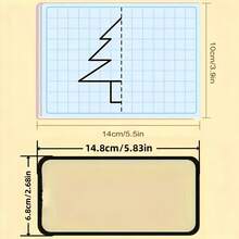20 Patterns Cute Cartoon Lattice Symmetrical Drawing Graphics Puzzle Toys, Fine Writing Skill, Concentration Train Tracing Painting Cards, Children Teaching Aids Wipe Pen Control Toy -Winter, New Year - Multicolor - View 4