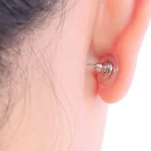 100pcs Rubber Earring Backs, Stud Nuts, Silicone Earring Backs, Suitable For DIY Jewelry Making Accessories - Silver - View 2