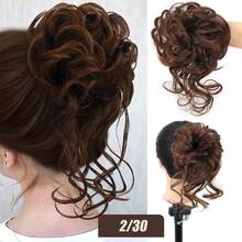 Hairdo Extensions, Messy Curls, Elastic Hair Rings, Synthetic Hair Buns, Donuts, And Hair Clips Are Suitable For Women And Girls - Multicolor - View 15