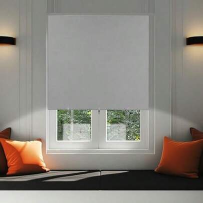 Blackout Shades No Drill Cordl Window Blinds Cut To Size Roll Up Adjustable Easy To Install Stick On Self Adhesive Temporary Curtains For Indoor Bedroom Kitchen Bathroom Windows French Doors