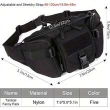 Outdoor Waist Bag Men's Tactical Waterproof Molle Camouflage Hunting Hiking Climbing Nylon Mobile Phone Belt Pack Combat Bags - Multicolor - View 7