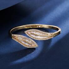 Vòng tay rắn pha lê sang trọng, trang sức thời trang hàng hiệu đính đá Zirconia, quà tặng dự tiệc cho phụ nữ. - vòng đeo tay - Xem 3