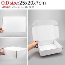 10 hộp giấy trắng, nhiều kích cỡ, hộp carton 3 lớp dùng để đóng gói sản phẩm và gửi thư bưu chính, phù hợp cho doanh nghiệp nhỏ và sử dụng cá nhân - trắng - Xem 13