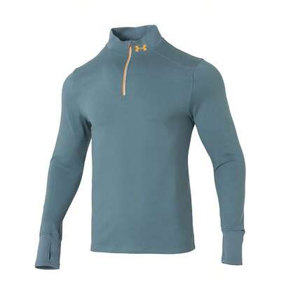 Under Armour 男士 UA LAUNCH PRO 1/4 拉链蓝色休闲短袖舒适健身户外运动长袖T恤 1379288-587