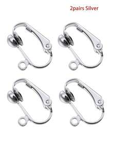 Clip-On Earring Converter With Easy Open Loop For DIY Earring And Turn Any Studs Or Pierced Into Clip On - Multicolor - View 11