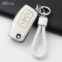 For Focus 2 Ecosport Kuga Escape Falcon B-Max C-Max Sport Galaxy TPU Leather Car Key Case Cover Shell Fob Holder - G - View 5