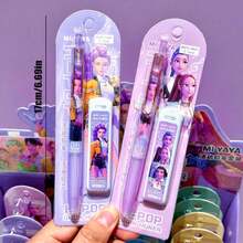 1/2/3支装 KPOP 活动铅笔套装，小学铅笔，素描铅笔，自动可填充铅笔，学生文具小礼物，学生奖品 - 套裝 - 查看 5