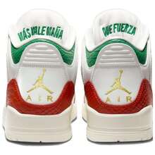 Air Jordan 3 Retro 'El Vuelo' White Summit-White Metallic-Gold Pine-Green Dragon-Red Sail Sneakers Men IO1752-100 - 彩色 - 查看 5