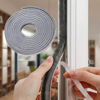 10 Meter Weather Stripping Door Seal Self Adhesive Brush Weather Seal Strip For Windows And Doors Felt Door Seal Window Insulation Sealing Strip Brush Weatherstrip 9mm Wide 9mm Thick