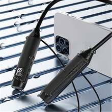 1个磁吸式无线运动耳机，按键控制，柔软硅胶材质，佩戴舒适，可弯曲，颈挂式设计，HiFi立体声，无线音乐耳机 - 查看 5