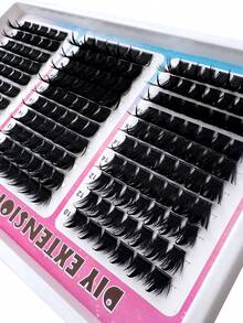 300D+200D+160D Spikes Lash Cluster Eyelash Extensions 180pcs/260pcs Thick Spiky Individuals Lashes 10-18mm Mega Wispy Eyelash Extension Fluff DIY D Curly Lash Extension Unique Spiky Cluster Eyelash Extensions Anime Individuals Fairy Cluster Lashes DIY At Home - DD - Xem 11
