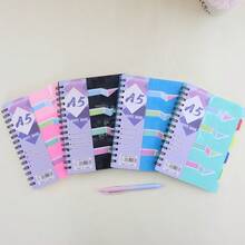 A5 Notebook With Thickened Divider Pages And Spiral Binding, Student/Office Lined Notebook, Neutral Office/Study Notebook - A5 - View 5