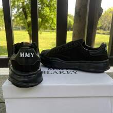 Fashionable Street Style Preppy Women And Men Canvas Sneakers Black Large Size Lace-Up Platform Casual Skateboard Shoes Tennis - 純黑色 - 查看 11