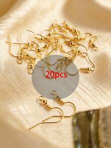 20个/套 18K镀金不锈钢耳钩，多功能DIY首饰制作耳环配件 - 20pcs耳鉤 - 查看 7