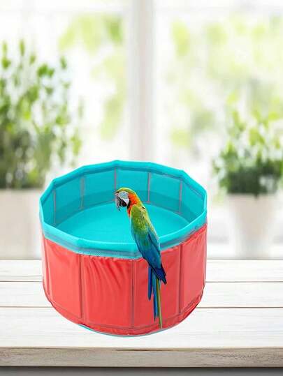 1pc. Portable Bathtub For Outdoor Parrots And Travel - Practical PVC Pool With Non-Slip Surface, Easy Bird/Cat/Small Animal Bathing Tub