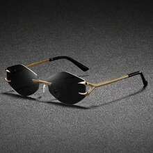 1副高级无框眼镜，龙爪设计，经久耐用，时尚美观，适合所有人佩戴 - 彩色 - 查看 2