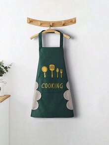 Adjustable Waterproof And Oil-Proof Kitchen Apron With Pockets, Suitable For Cooking And Chef Use, Unisex Design, Minimalist And Elegant - Multicolor - View 9