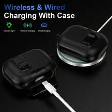 苹果无线蓝牙耳机保护套，带锁扣、支架和夹子，TPU防摔耳机套，兼容苹果1/2/3/4/Pro 3/Pro 2，防摔保护套 - 寶藍色 - 查看 2