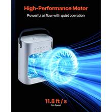 Ventilatori portatili - Serbatoio acqua da 700 ml, 7 colori luce - Visualizzare 6