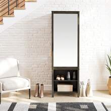 Ameriwood Home Wimberly Wardrobe With Mirror, Black Oak - Sồi đen - Xem 3