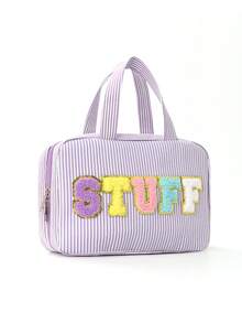 大号挂钩式洗漱包 防水折叠手提包 旅行化妆包 剃须刀收纳包 女士化妆包 学校用品 大学宿舍学生洗漱包 旅行洗漱包 洗漱袋 淋浴袋 防水袋 大容量收纳袋 女士旅行必备 邮轮必备 度假必备 旅行用品 - 紫丁香色 - 查看 3