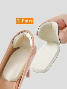 1 Paar/2 Paar rutschfeste Schuhfersen-Pads, geeignet für lose Schuhe, Halt für hohe Absätze, unisex, verbessert Passform und Komfort der Schuhe, verhindert Fersenabrutschen und Blasen, ideales Schuhzubehör als Geschenk - Aprikosenfarben - Übersicht 8