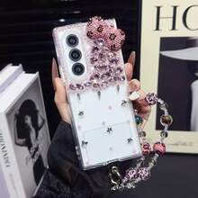 Bow-Knot 1pc Women's Foldable Phone Case, Bow Decor, Simple Rhinestone, With Matching Lanyard, Popular, Cute, Transparent Style, Thin, Lightweight, TPU Transparent Case Compatible With Samsung Galaxy Z Flip7, Galaxy Z Flip7 FE, Galaxy Z Flip6, Galaxy Z Flip5, Galaxy Z Fold7, Z Fold6, Z Fold5, Z Fold4, Purple, Champagne, Pink - Multicolor - View 39