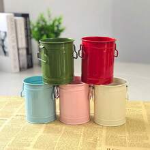 Multifunctional Iron Pen Holder, Desktop Stationery Storage Bucket, Makeup Brush Organizer & Flower Pot - Multicolor - View 4