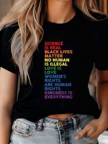 Sciences Gaies Sont Réelles Droits des Femmes-T-shirt, Noir, S - Noir - Voir 2