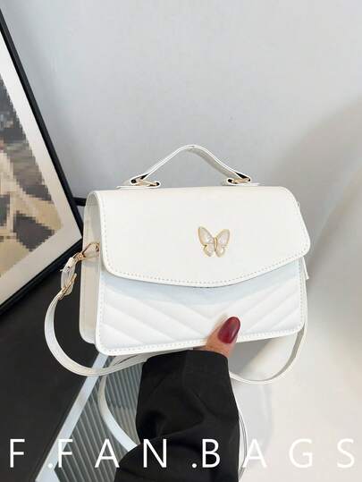 Solid Color PU Leather Patchwork Bow Design Flap Shoulder Crossbody Square Bag, Suitable For Women's Daily Commute, Shopping, Travel, Gathering, Girls' Night Out, Festivals, Birthday Gifts And Parties. Valentine's Day, Fashionable Bow Ladies Wallet , Valentines Gifts