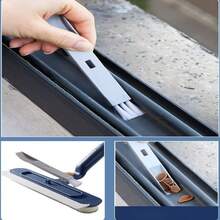 1pc 3-In-1 Multi-Functional Extended Pole Window Squeegee, Glass Wiper, Double-Sided High-Rise Window Cleaning Brush, Household Cleaning Tool - 3-in-1 Glass Scraper (random Color) - View 2