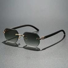1 pieza Gafas de moda sin marco, versátiles para exteriores, negocios, citas, viajes - Multicolor 1 - Ver 7