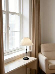 1pc USB Powered Black & White Retro Desk Lamp, Suitable For Bedside, Hostel, Dining Room, Camping, Minimalist Warm Light Atmosphere Lamp - Black - View 9