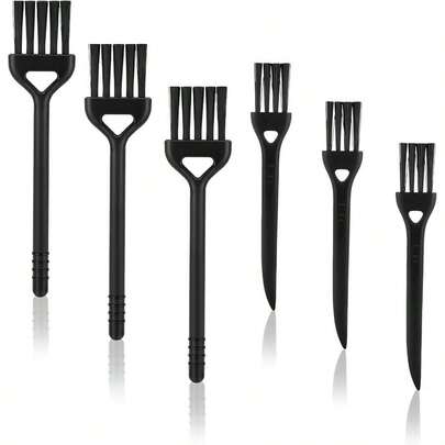 6 Pcs Cleaning Brushes Computer Brush Portable Cleaning Kit Antistatic Small Cleaner Multi - Function Brush Dust Clean Brushes Camera Narrow Spaces (Black)
