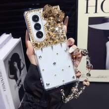 Bow-Knot 1pc Women's Foldable Phone Case, Bow Decor, Simple Rhinestone, With Matching Lanyard, Popular, Cute, Transparent Style, Thin, Lightweight, TPU Transparent Case Compatible With Samsung Galaxy Z Flip7, Galaxy Z Flip7 FE, Galaxy Z Flip6, Galaxy Z Flip5, Galaxy Z Fold7, Z Fold6, Z Fold5, Z Fold4, Purple, Champagne, Pink - Multicolor - View 22