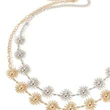Metallic Gold Sunflower Fashionable Adjustable Waist Chain, Suitable For Dresses, Suits And Bohemian Style, Zinc Alloy Gold Sunflower Waist Chain, All Seasons - Smooth Sun - View 12