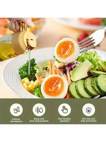2-In-1 Glass Oil Dropper And Sprayer With Spray And Pour Functions, A Kitchen Essential For Grilling, Frying, Air Frying, And Outdoor Picnics, Allowing For Precise Control Of Oil Volume - 查看 4