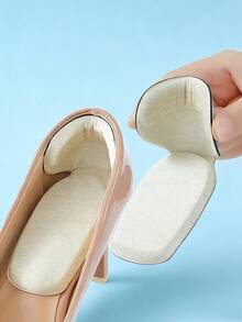 1 Paar/2 Paar rutschfeste Schuhfersen-Pads, geeignet für lose Schuhe, Halt für hohe Absätze, unisex, verbessert Passform und Komfort der Schuhe, verhindert Fersenabrutschen und Blasen, ideales Schuhzubehör als Geschenk - Aprikosenfarben - Übersicht 2