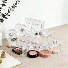1件/2件/3件/4件装三层新月形亚克力自助餐架 - 免工具组装，适用于纸杯蛋糕、甜点、化妆品、迷你摆件（直径11英寸），节省空间的多层置物架 - 半圓 - 查看 10