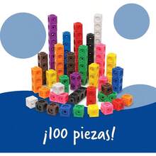 Learning Resources MathLink Cubes - Cubos, Edades 5+ aos Juguetes Stem, Juguete Educativo para Desarrollar Habilidades Matemticas Basicas, Juegos Didacticos para Nios, Utiles Escolares - inicial - Ver 2