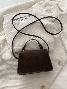 2024新款韩版时尚女包，简约小方包，时尚链条斜挎包 - 咖啡 - 查看 11