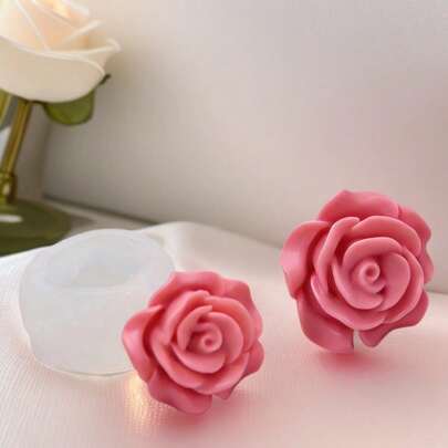 3D Rose Silicone Mold, Suitable For Home Decor Fragrance Candle Mold, Flower Handmade Soap, DIY Plaster Resin Crafts Mold