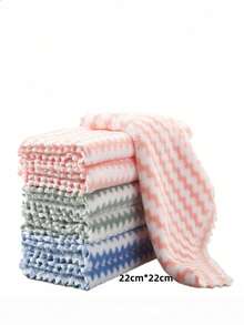 10 piezas/5 piezas Paños de limpieza de cocina, paños de cocina, trapos de cocina sin aceite, toallas de limpieza multiusos, toallas de limpieza del hogar, toallas de limpieza de cocina y baño, toallas absorbentes duraderas, fáciles de quitar manchas y grasa, suministros de limpieza, herramientas de limpieza - Cuadrado - Ver 2